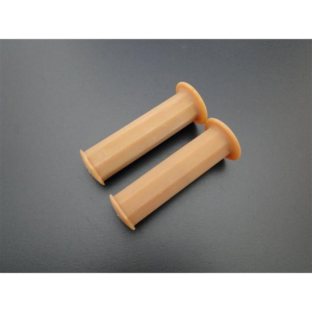 5281□生ゴムグリップ左右セット(八角型・茶色)☆希少な八角グリップ