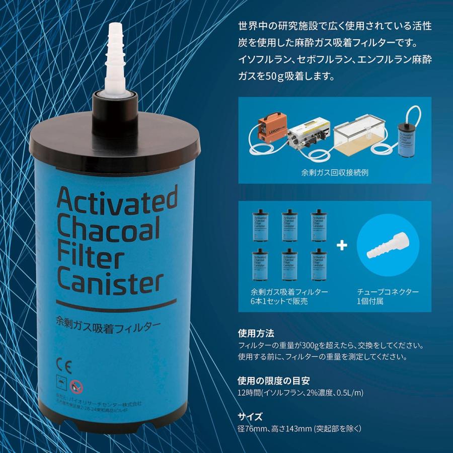 ACFC-S：余剰ガス吸着フィルター6本 : バイオリサーチセンターストア