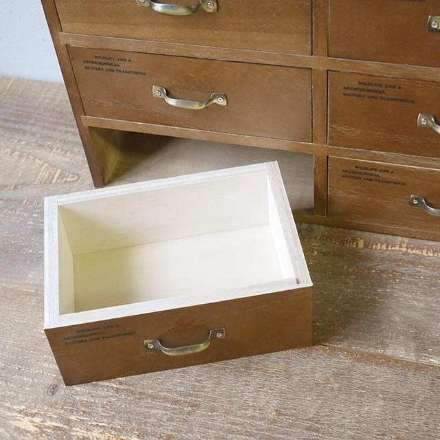 日本のアンティーク 木製の抽斗 四段 チェスト 小引き出し 道具箱 箪笥