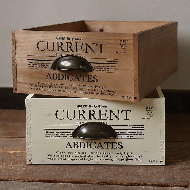 木箱 インテリア 収納ボックス 木製 アンティーク 取っ手付きストッカー BREAブレア | ブランド登録なし