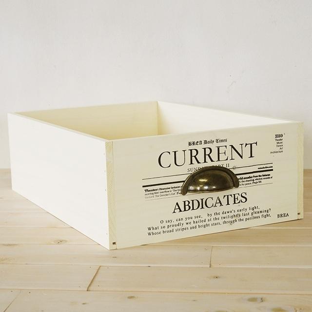 木箱 インテリア 収納ボックス 木製 アンティーク 取っ手付きストッカー BREAブレア | ブランド登録なし | 01