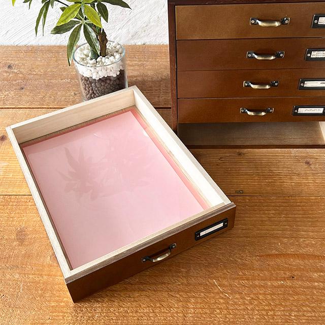 書類ケースA4 引き出し収納 アンティーク 5段 レターケース 木製