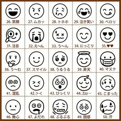 1cm角スタンプ 1000種類 スタンプ（ハンドサイン）1cm角・1.5cm角・2cm角 はんこ かわいい BREA