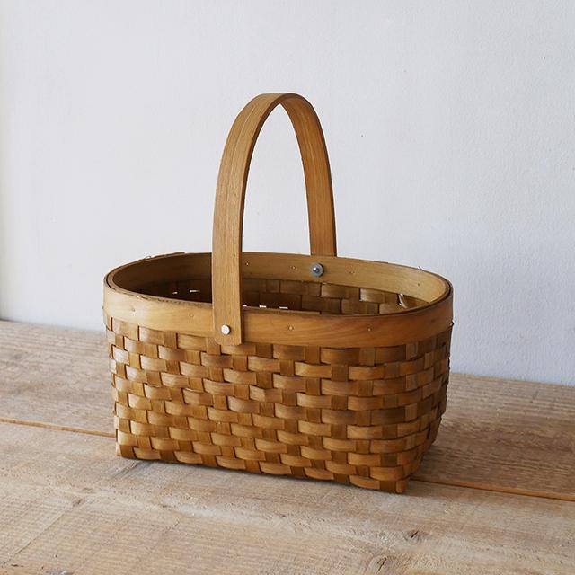 おしゃれ 取っ手付きバスケット 編みかご ダークブラウン S K Mb 01 Brea Web 通販 Yahoo ショッピング