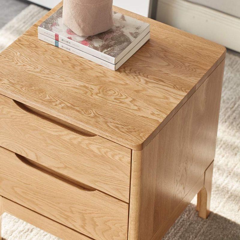 MU RONG 木栄 サイドテーブル ナイトテーブル 木製 ベッドサイドテーブル 完成品 組立不要 引き出し付き 小物収納 オーク 無垢材 RONG 木栄 サイドテーブル ナイトテーブル 木製 ベッドサイドテーブル 完成品 組立不要 引き出し付き 小物収納 オーク 無垢材