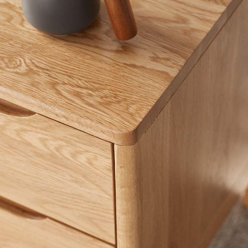 MU RONG 木栄 サイドテーブル ナイトテーブル 木製 ベッドサイドテーブル 完成品 組立不要 引き出し付き 小物収納 オーク 無垢材 RONG 木栄 サイドテーブル ナイトテーブル 木製 ベッドサイドテーブル 完成品 組立不要 引き出し付き 小物収納 オーク 無垢材
