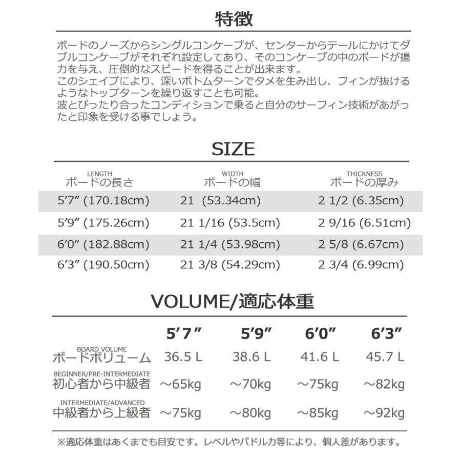 サーフボード ショートレトロフィッシュ サーフィン アドバンス/ADVANCED 5'7 5'9 6'0 6'3 EPS/バンブー 西濃運輸営業所止め 送料無料｜breakout｜04