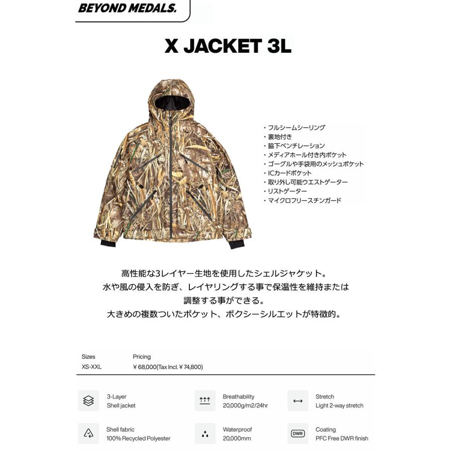 25-26 BEYOND MEDALS/ビヨンドメダルズ X jacket 3L メンズ レディース 防水ジャケット スノーボードウェア スノーウェアー 2026_1
