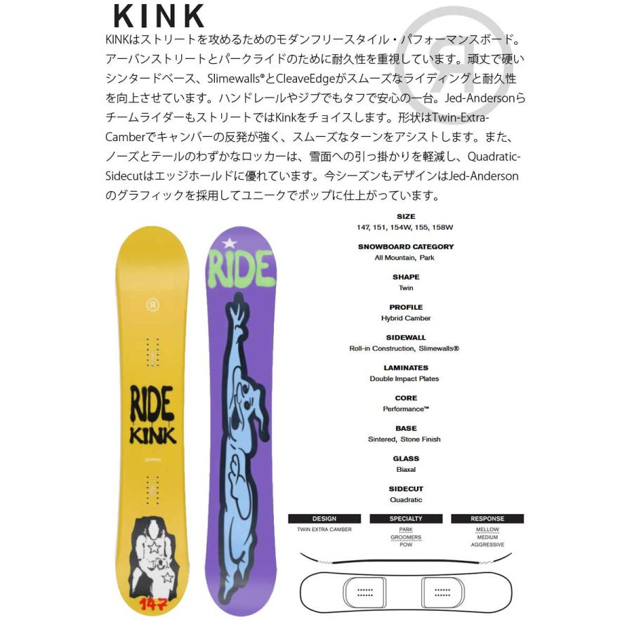 23-24 RIDE / ライド KINK キンク メンズ スノーボード ジブ 23-24 RIDE / ライド KINK キンク メンズ スノーボード ジブ