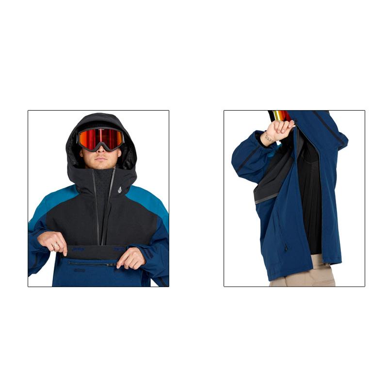 VOLCOM ボルコム スノーボードウェア プルオーバー ブラック VOLCOM ボルコム スノーボード ウェア ジャケット ユニセックス