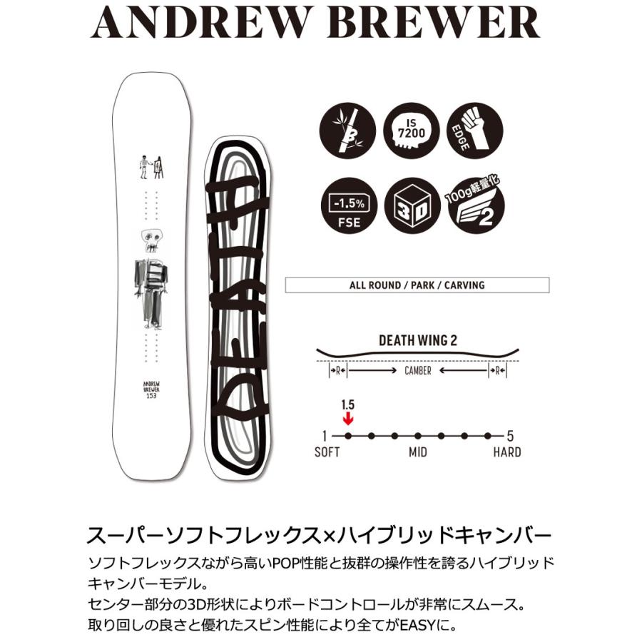スノーボード 板 DEATH LABEL デスレーベル ANDREW BREWER