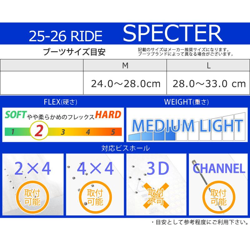 25-26 RIDE/ライド SPECTER スペクター メンズ レディース