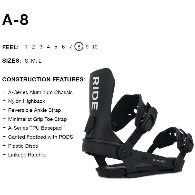 クーポン配布中】25-26 RIDE/ライド A-8 エーエイト メンズ レディース