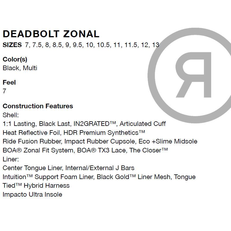 25-26 RIDE/ライド DEADBOLT ZONAL デッドボルト メンズ レディース