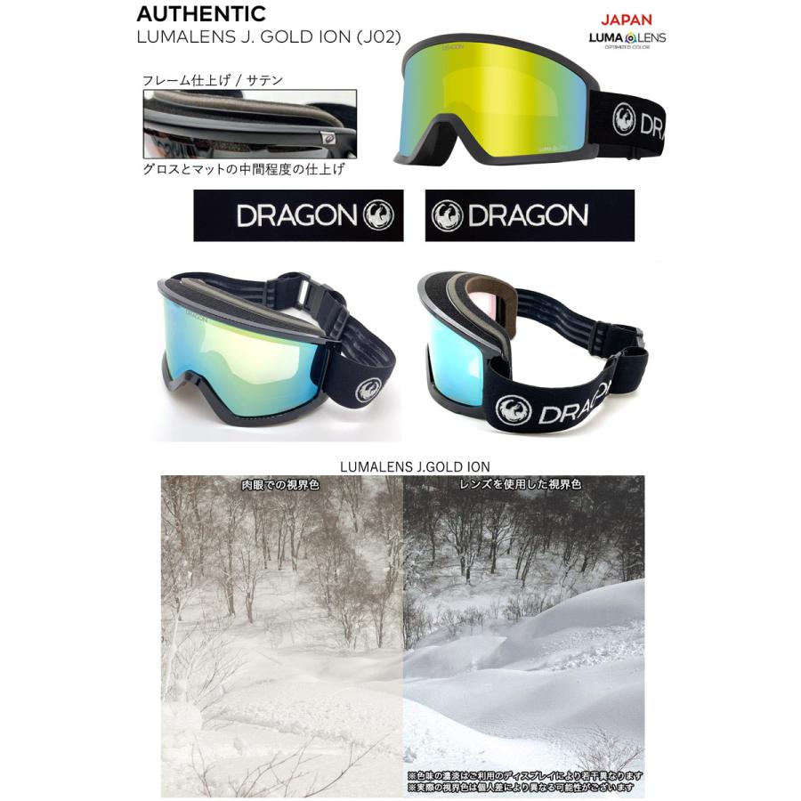 DRAGON LUMA LENS ゴーグル 収納袋付き PXV_PREMIUMBLACK_LLJGREENION_1