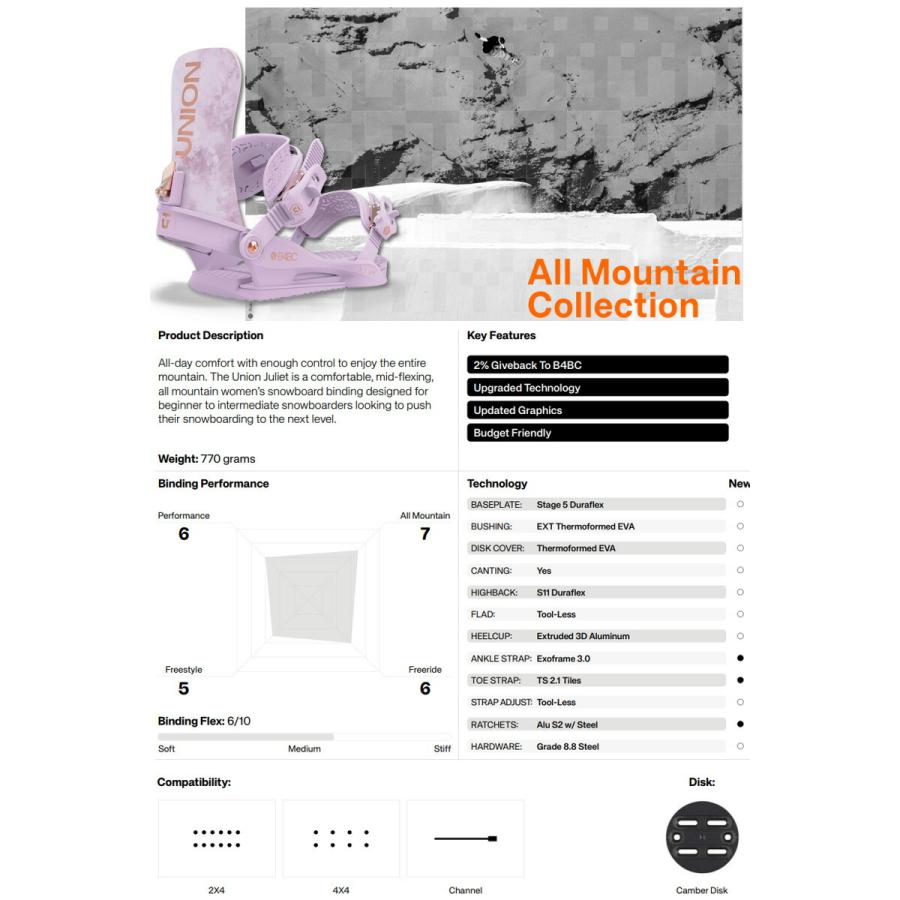 UNION BINDING 24-25 UNION/ユニオン JULIET ジュリエット UNION BINDING 24-25 UNION/ユニオン JULIET ジュリエット