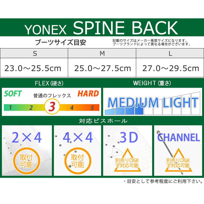 21-22 YONEX / ヨネックス SPINE BACK スパインバック メンズ レディース ビンディング バインディング スノーボード 2022