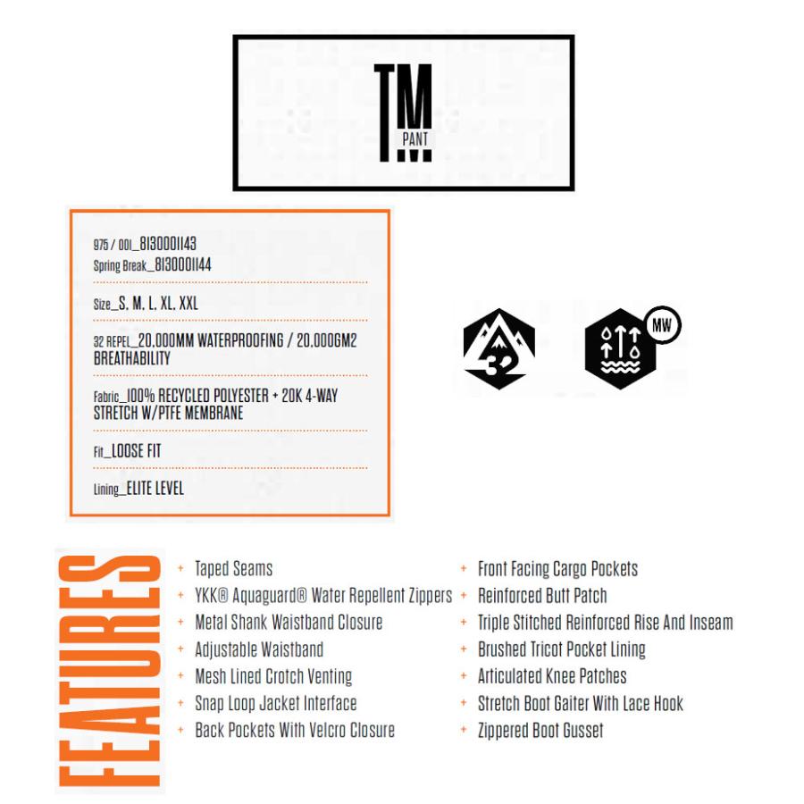 thirtytwo（サーティーツー） 23-24 THIRTYTWO/サーティーツー TM PANT
