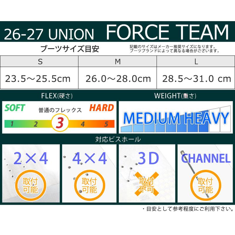 【UNION】FORCE ビンディング　M-Lサイズ UNION BINDING 26-27 UNION/ユニオン FORCE TEAM フォースチーム