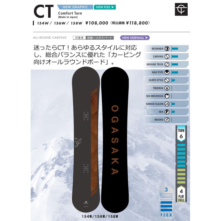 OGASAKA CTW オガサカCTW ワイド　156cm 23-24年モデル オリジナル解説】OGASAKA CT 154W/156W/158Wcm オガサカ シーティー
