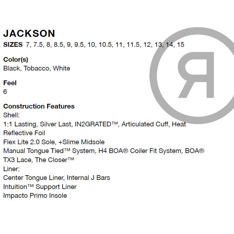 24-25 RIDE/ライド JACKSON ジャクソン メンズ ブーツ ボア BOA 熱成型