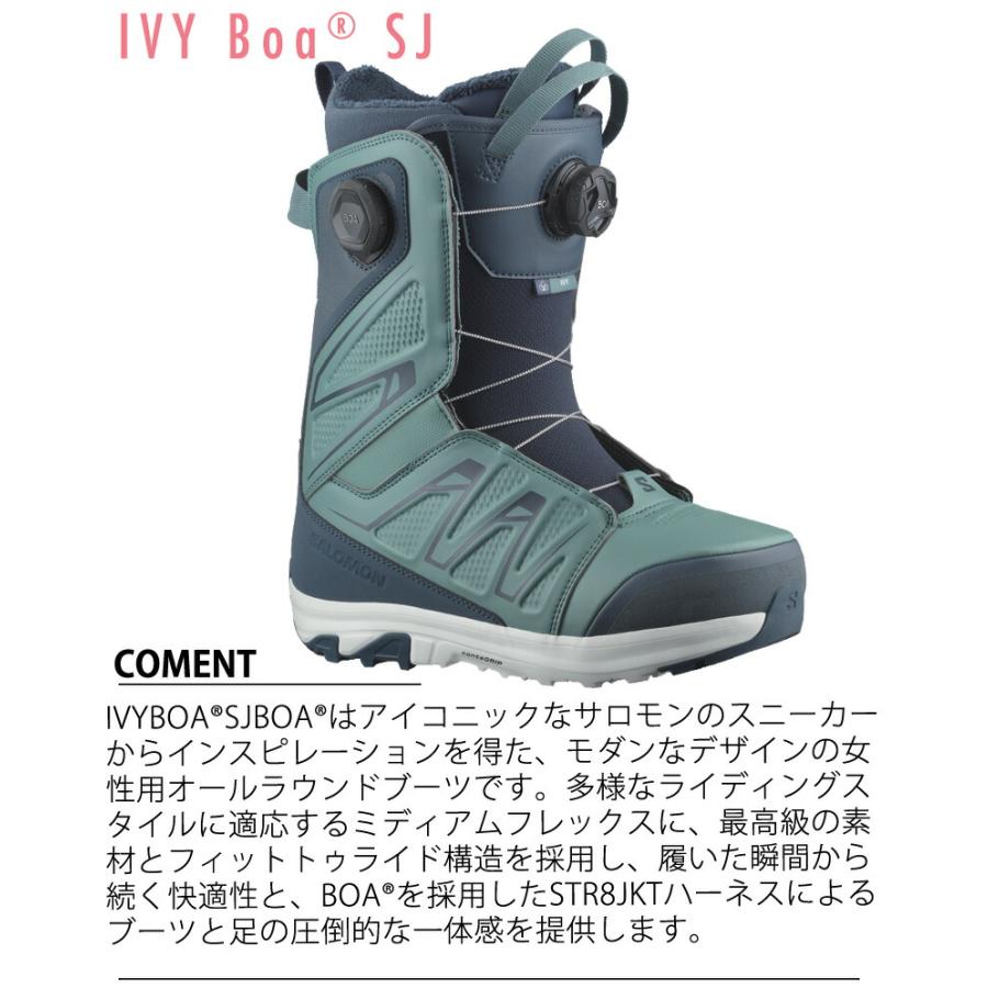 24-25 SALOMON/サロモン IVY BOA SJ アイビー レディース 熱成型対応ブーツ ボア スノーボード 2025 予約商品｜breakout｜02