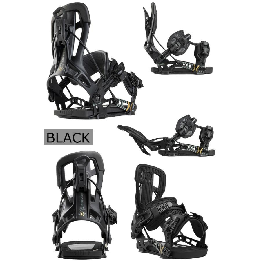 パパん Nidecker スノーボードビンディング 黒 収納バッグ付き FLOW 25-26 NIDECKER/ナイデッカー NX2 エヌエックスツー リア