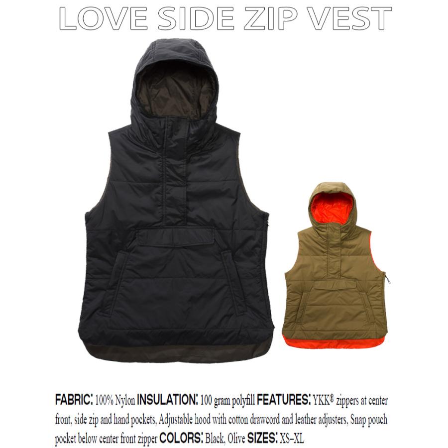 HOLDEN（ホールデン） LOVE SIDE ZIP VEST レディース ベスト