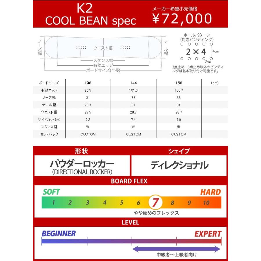 特典付き！19-20 K2 / ケーツー COOL BEAN クールビーン メンズ 板 スノーボード 2020｜breakout｜02