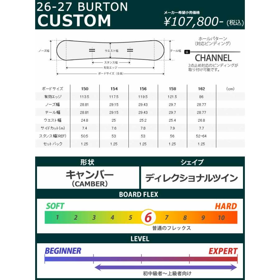 BURTON（バートン） 26-27 BURTON/バートン CUSTOM カスタム メンズ