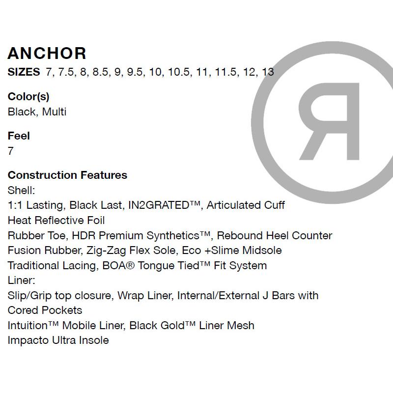 25-26 RIDE/ライド ANCHOR アンカー メンズ レディース ブーツ シュー