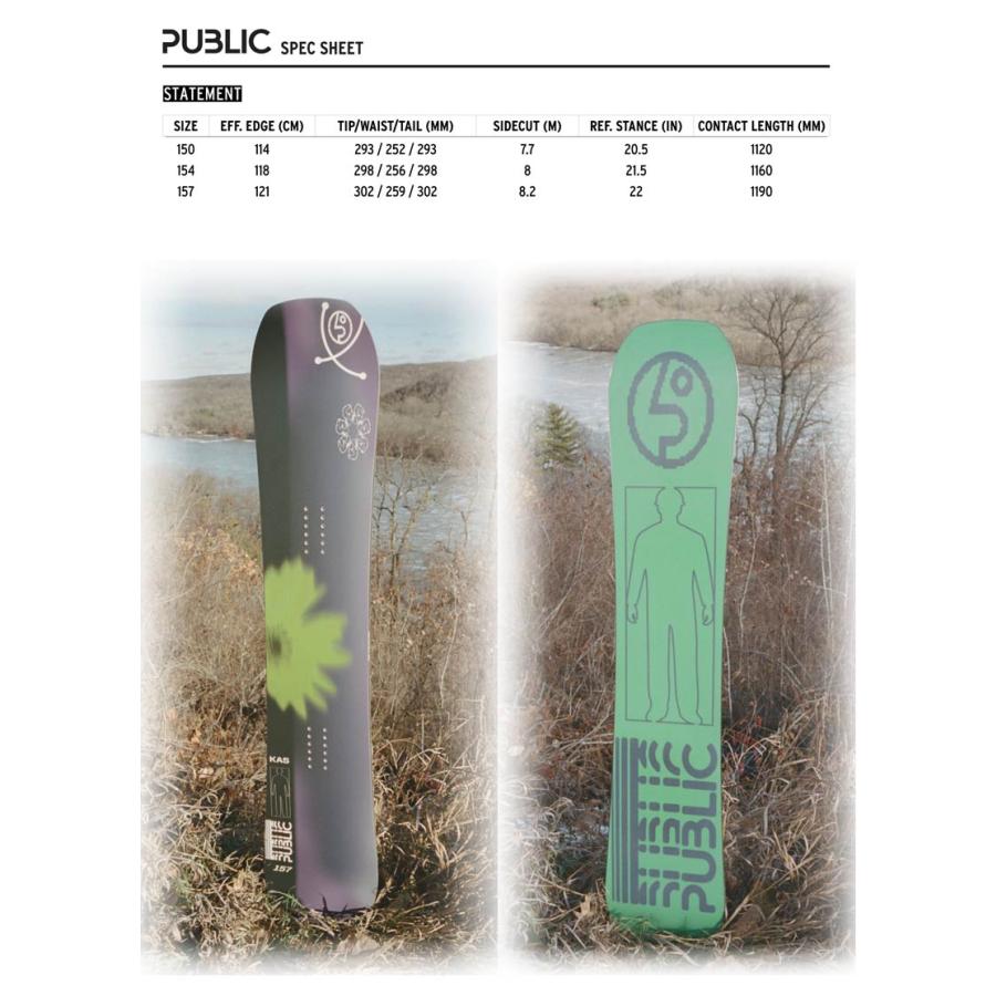 24-25 PUBLIC / パブリック STATEMENT ステートメント Kas Lemmens メンズ スノーボード 板 2025 型落ち |  | 11