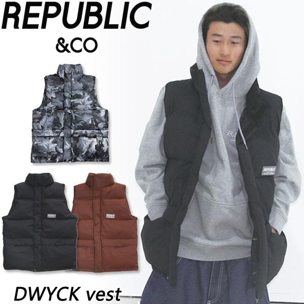 24-25 REPUBLIC リパブリックvest 防水ダウンベスト 24-25 REPUBLIC & CO/リパブリック DWYCK vest メンズ レディース 防水