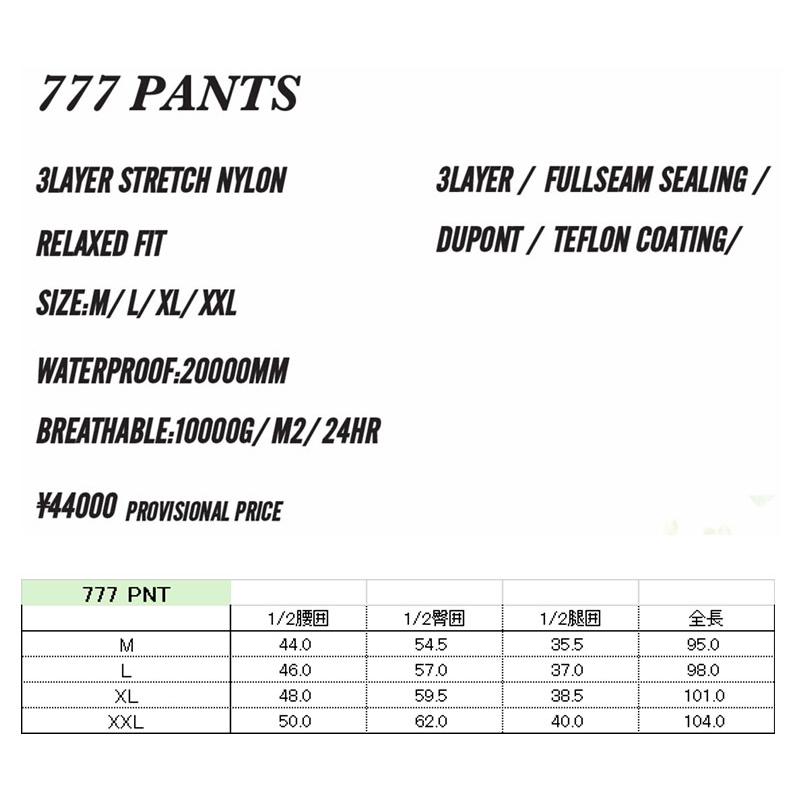 NOMADIK（ノマディック） 26-27 NOMADIK/ノマディック 777 pant メンズ