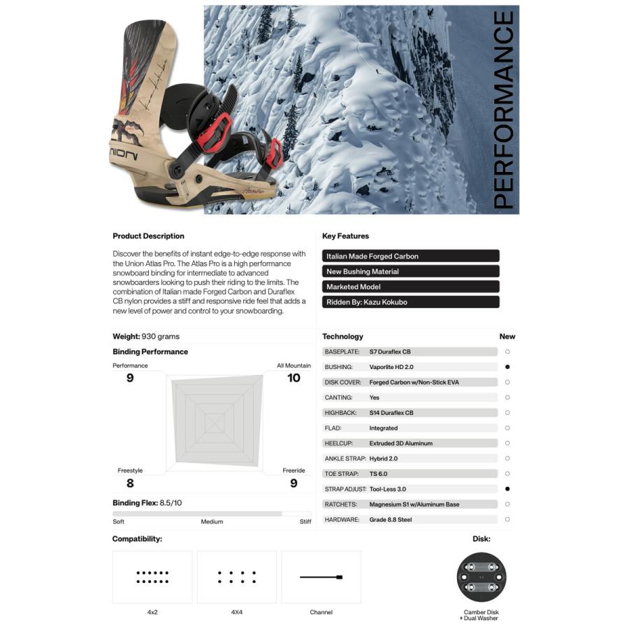 UNION BINDING 25-26 UNION/ユニオン ATLAS PRO アトラスプロ メンズ