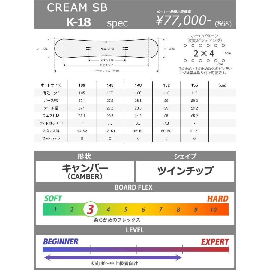 CREAM SB / クリーム K-18 メンズ レディース 国産スノーボード