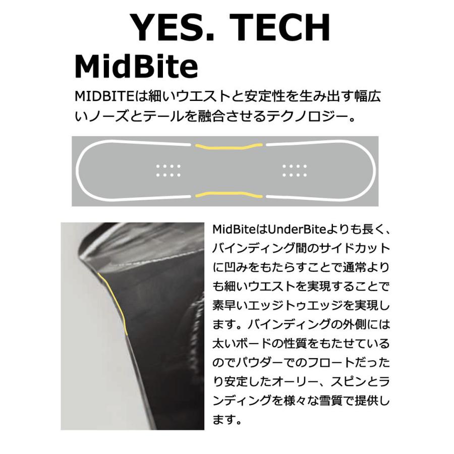 2223 YES/イエス STANDARD UNINC スタンダード アンインク メンズ スノーボード パウダー 板 2023 19