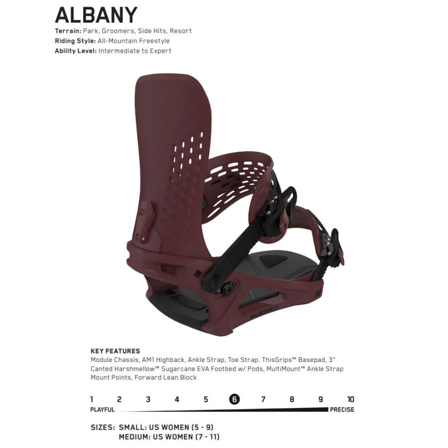 即出荷 23-24 K2/ケーツー ALBANY アルバニー レディース ビンディング