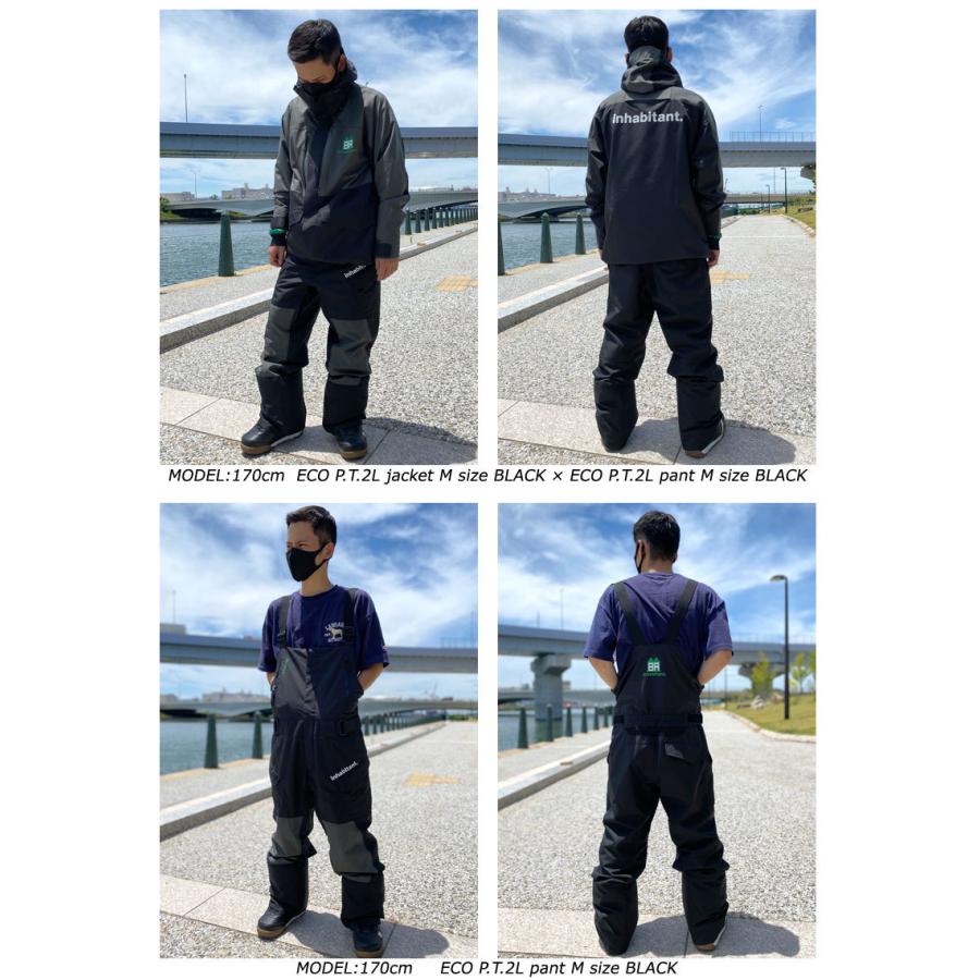 22-23 inhabitant/インハビタント ECO 2L pant メンズ レディース 防水ビブパンツ スノーボードウェア スノーウェアー  2023