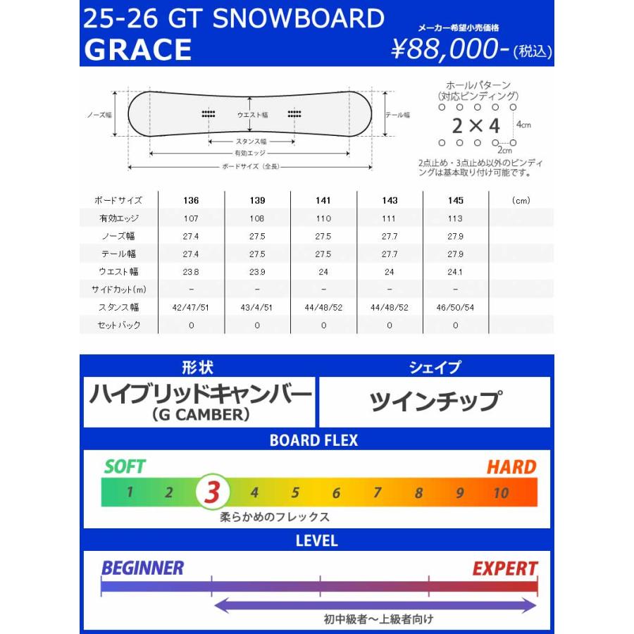 NOW 25-26 GT-SNOWBOARD/ジーティー GRACE グレース レディース