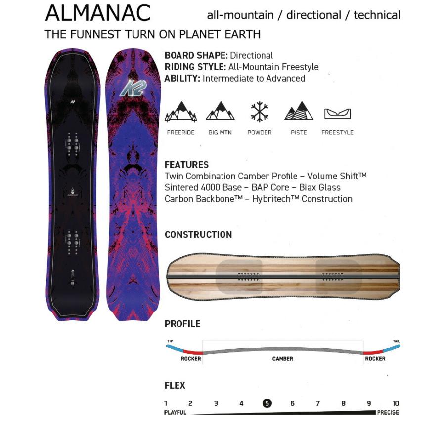 25-26 K2/ケーツー ALMANAC アルマナック メンズ レディース パウダー