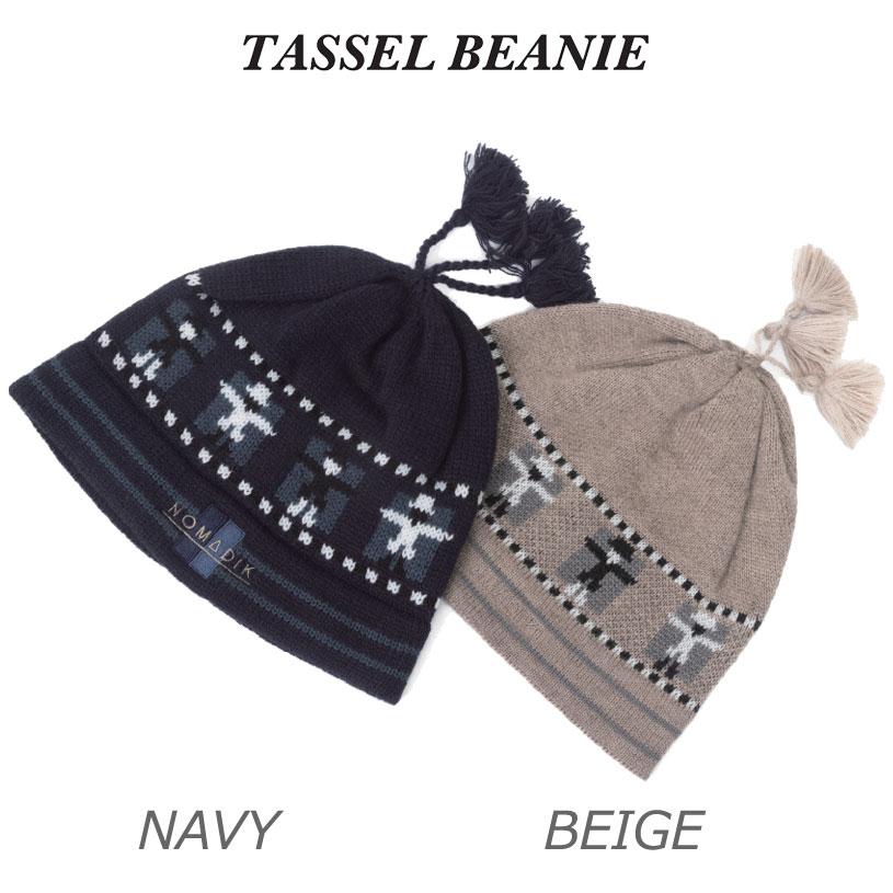 ノマディック　ウェア　ビーニー　ニット帽 NOMADIK（ノマディック） 26-27 NOMADIK/TASSSEL beanie メンズ
