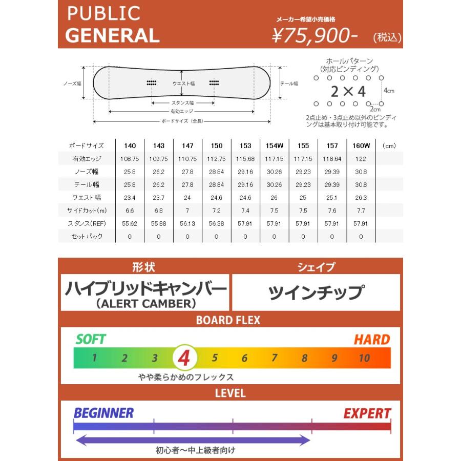 24-25 PUBLIC / パブリック GENERAL ジェネラル メンズ レディース スノーボード ジブ グラトリ 板 2025 型落ち |  | 09