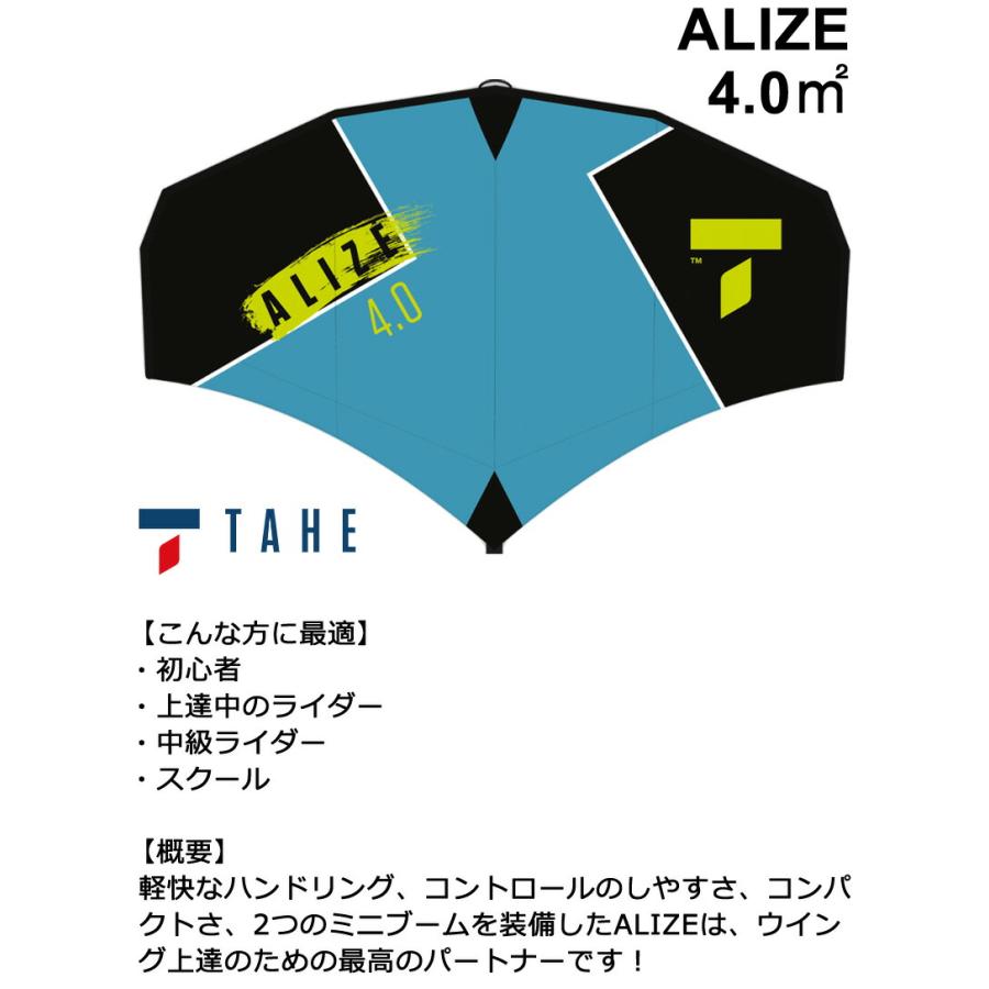 TAHE タヘ ALIZE WING 4.0平米 アリゼ ウイング サーフウイング カイトウイング ウイングサーフィン ウイングフォイル タヘ ALIZE サーフウイング ウイング カイトウイング ウイングフォイル TAHE ウイングサーフィン 4.0平米 WING アリゼ
