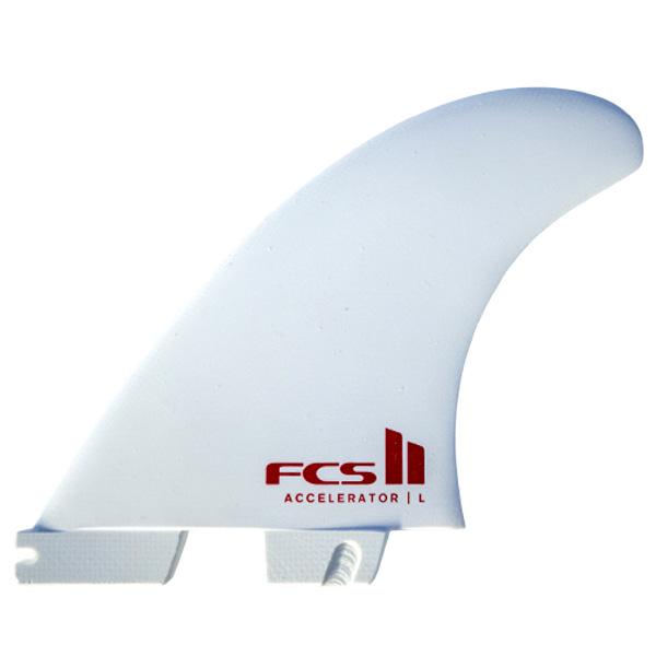FCS2 ACCELERATOR PC MEDIUM WHITE EDITION TRI RETAIL FINS / FCSII エフシーエス アクセレレーター パフォーマンスコア サーフィン フィン 3枚組 | FCS