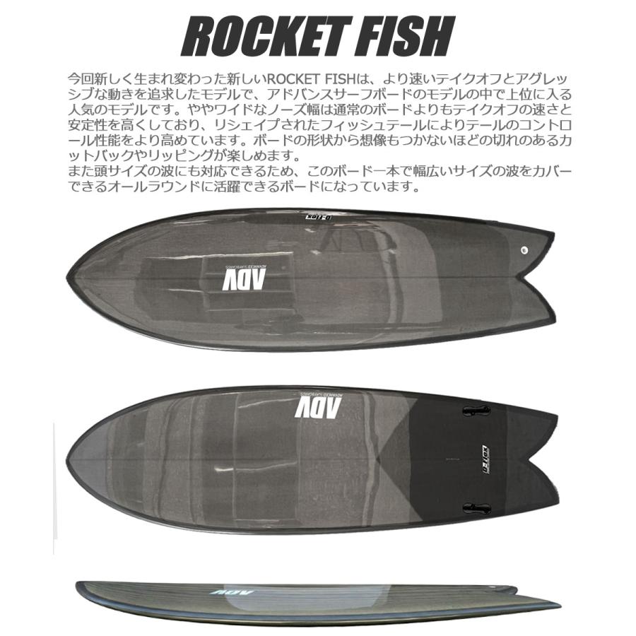サーフボード ショート アドバンス ADVANCED ロケットフィッシュ
