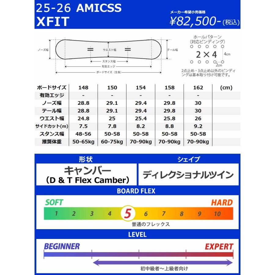 AMICSS RCJ 154 スノーボード AMICSS RCJ 154 スノーボード 21-22ニューモデル AMICSS