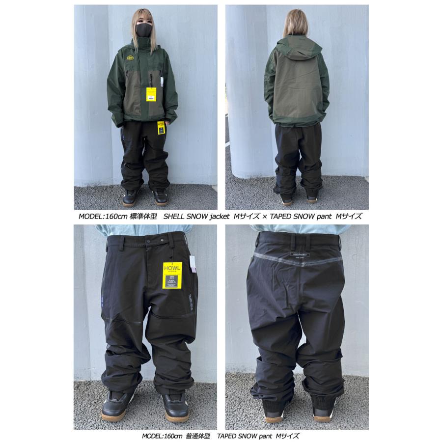 24-25 HOWL/ハウル TAPED SNOW pant メンズ レディース 防水パンツ
