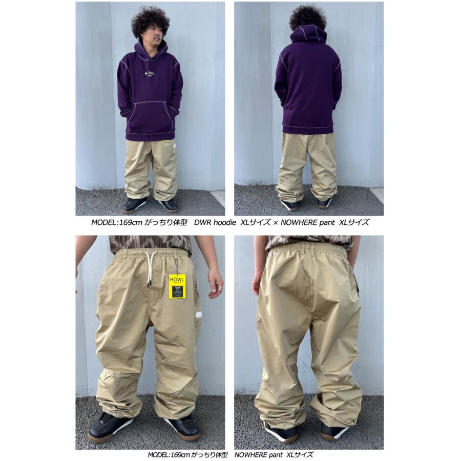 24-25 HOWL/ハウル NOWHERE pant メンズ レディース 防水パンツ