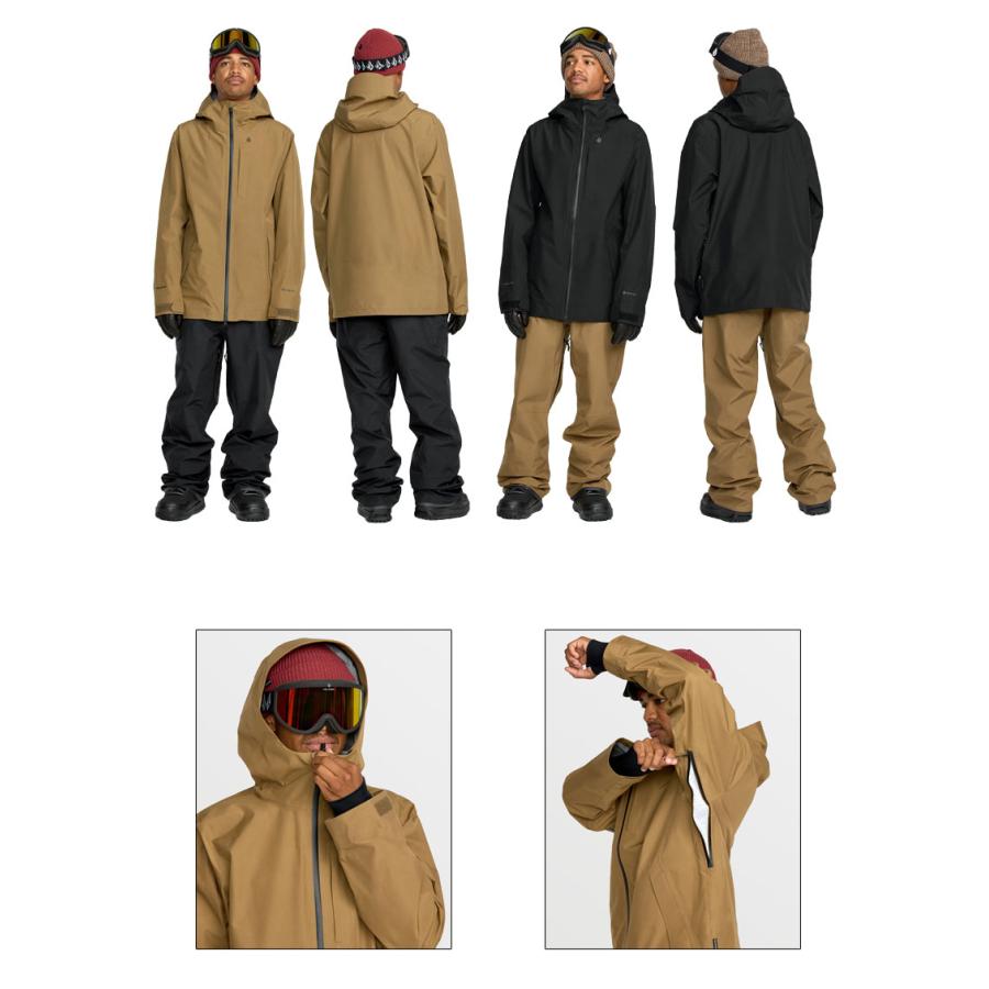 最高峰 VOLCOM ボルコム スノーボードウェア メンズ セットアップ M VOLCOM ボルコム ウェア MELO GORE-TEX PULLOVER 22-23 KHA